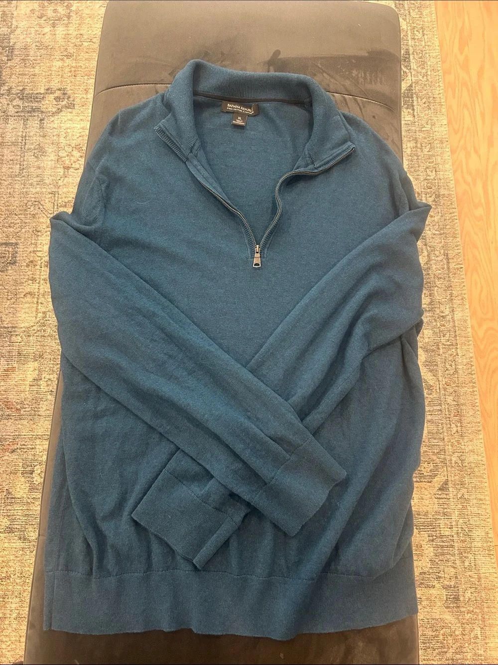 Banana Republic Men’s Blue and Charcoal Zip & Polo Layering Sweaters